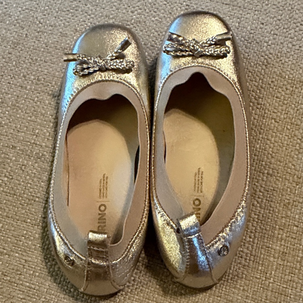 Gold Kids Ballet Flats